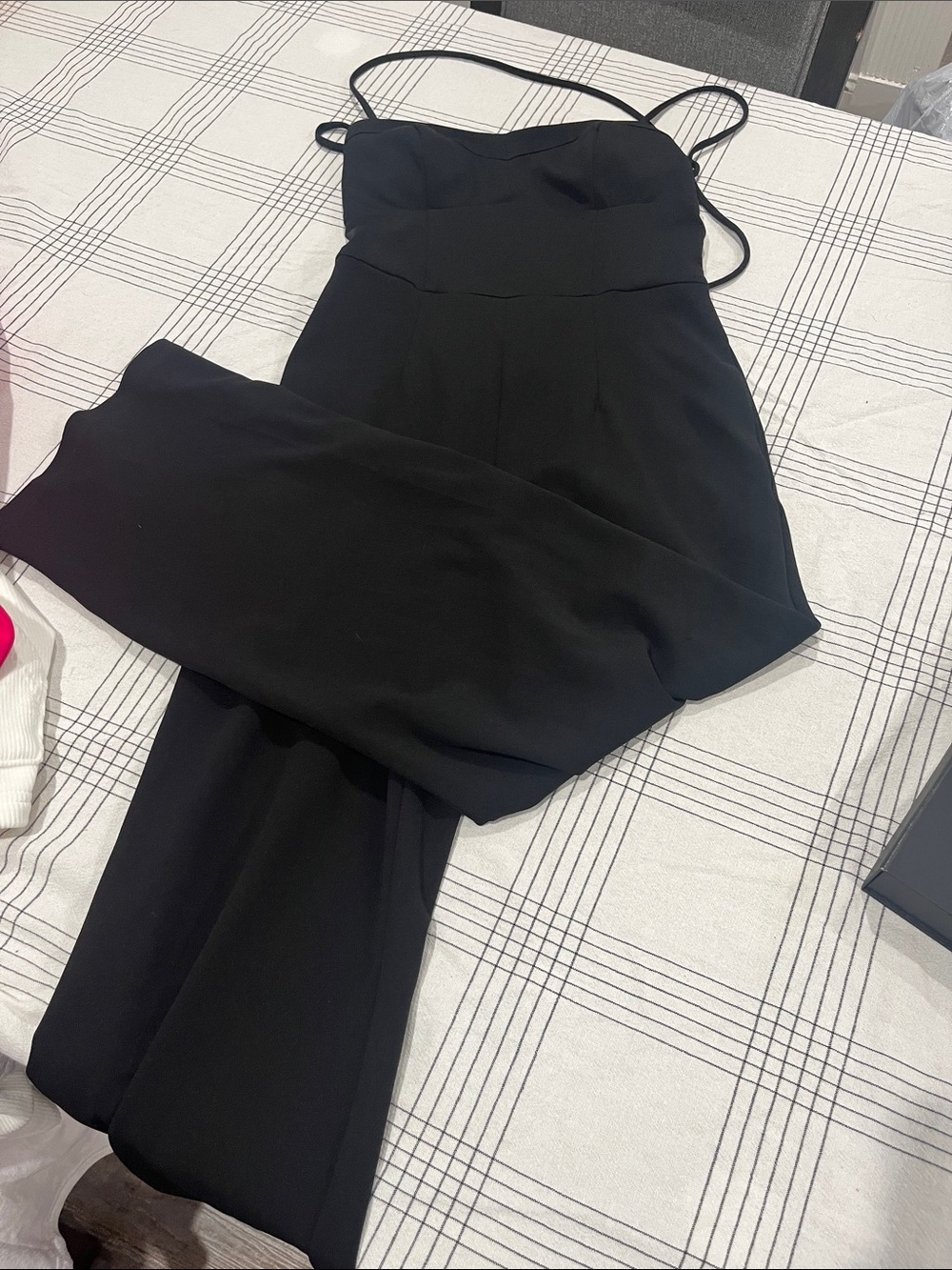 Speechless Black Spaghetti-Strap Wide-Leg Jumpsuit